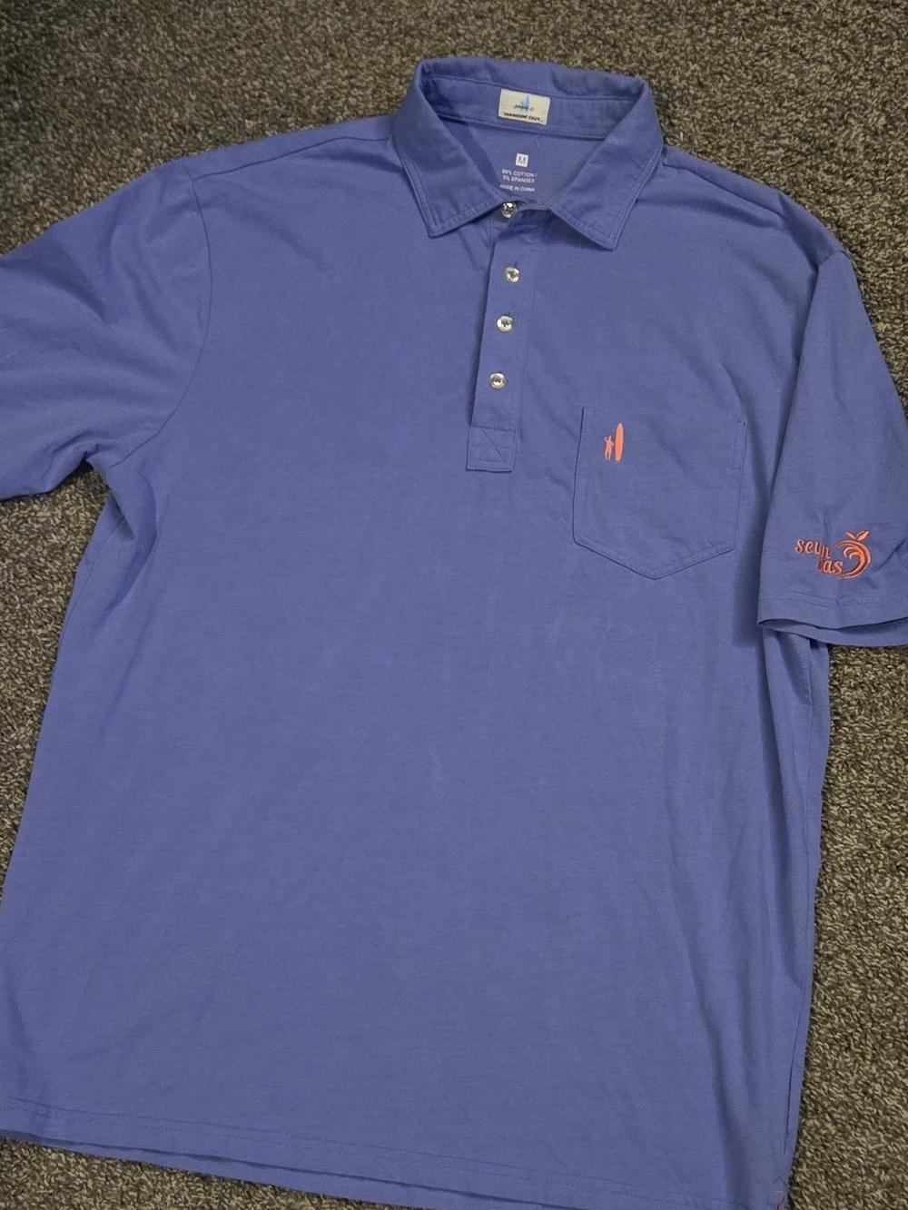 johnnie-O Men’s Purple Polo with Chest Pocket